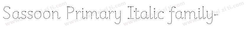 Sassoon Primary Italic family字体转换